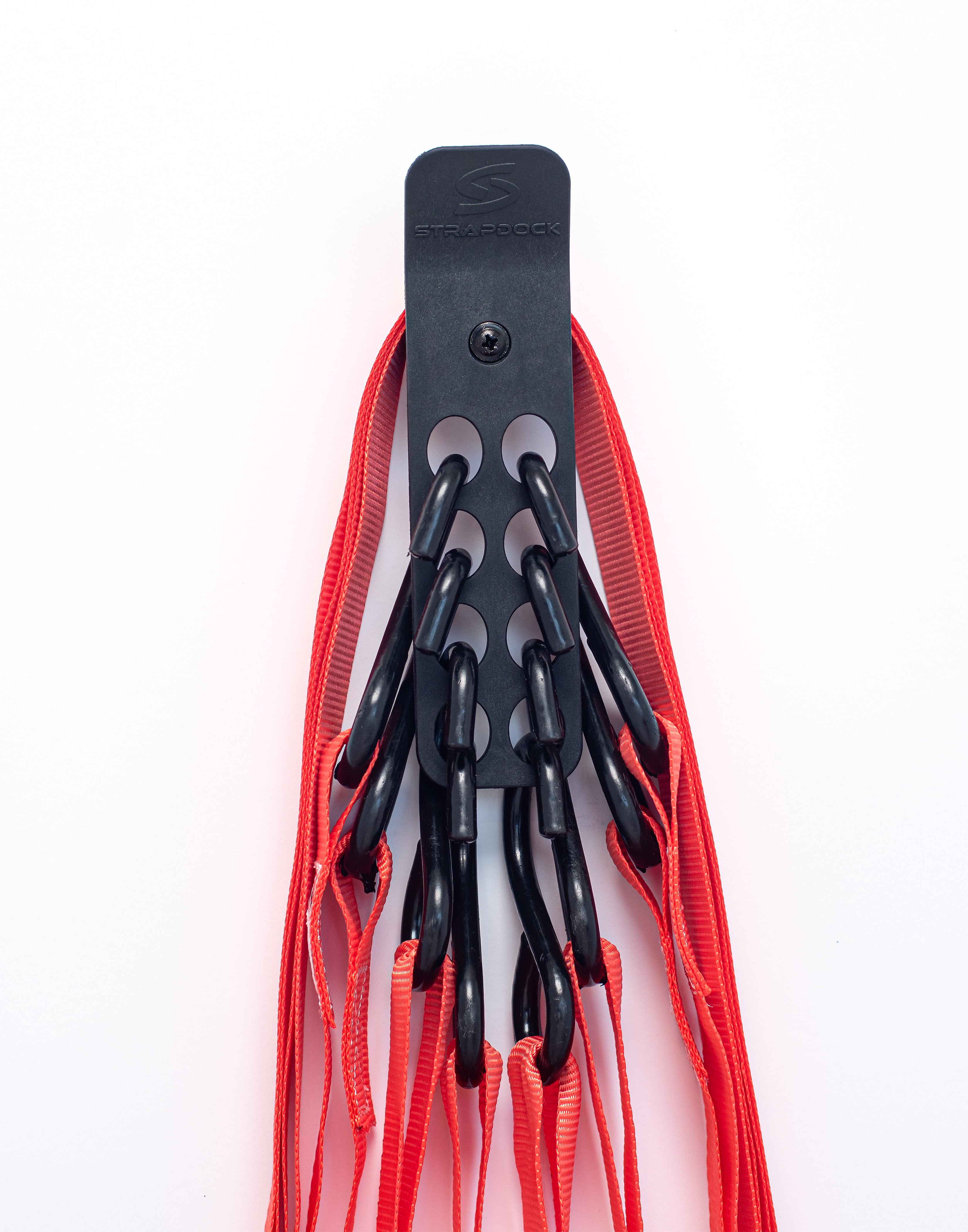 StrapDock™ – Compact Vertical Cargo Strap & Bungee Cord Organizer